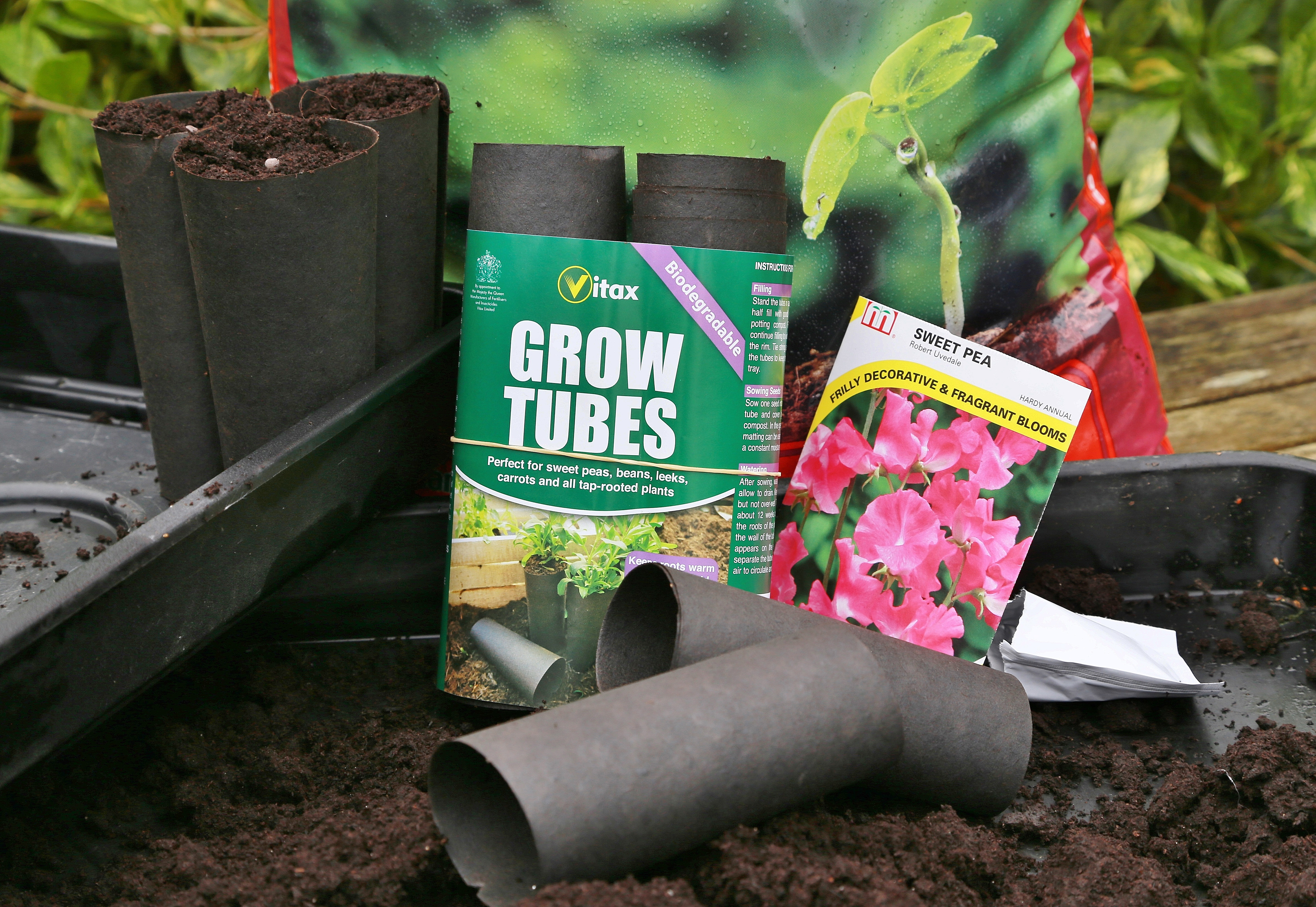 Vitax Biodegradable Grow Tubes Garden Outdoors Home Garden